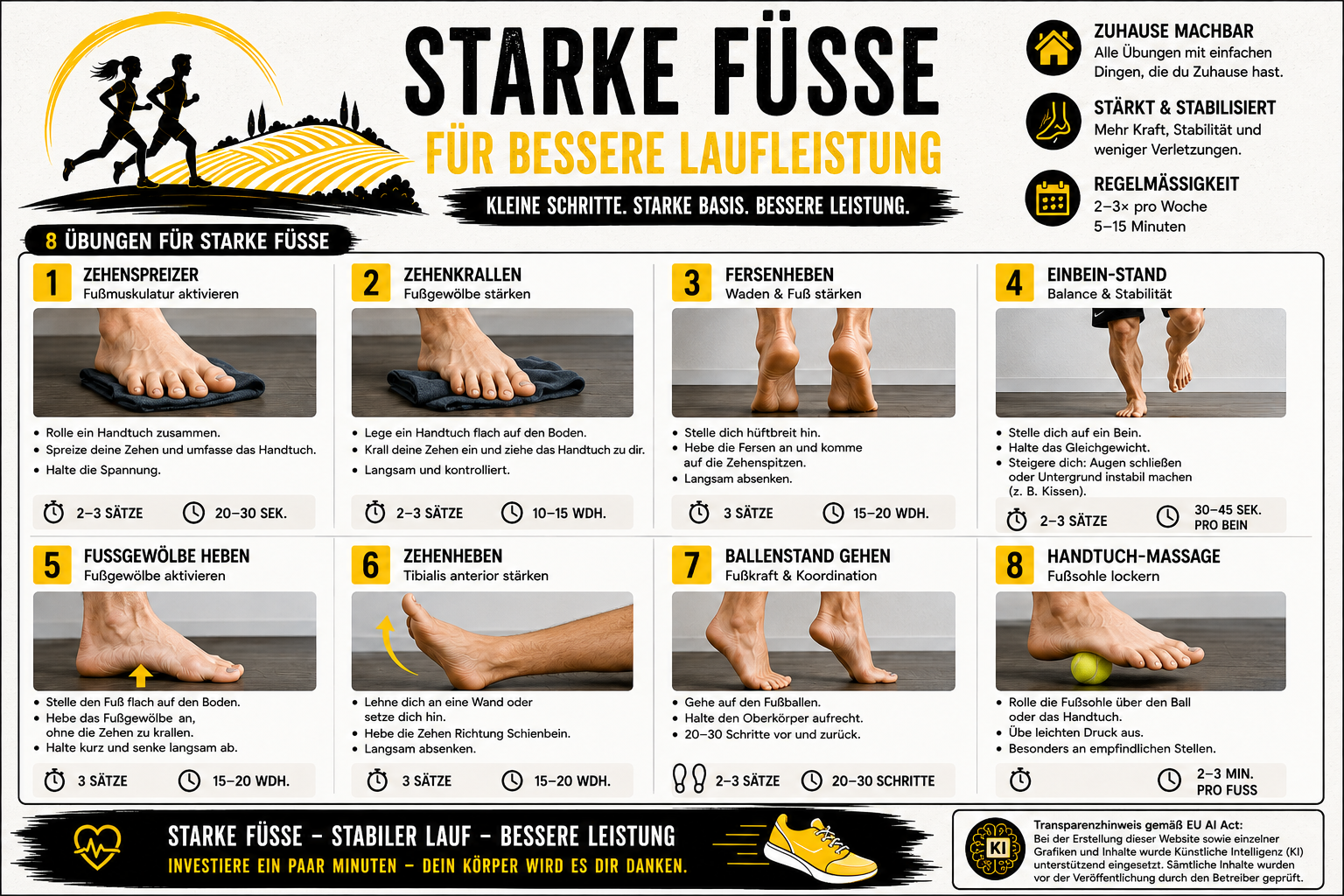Übungen für starke Füße